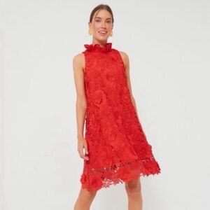 Tuckernuck Red Lace Sleeveless Dress